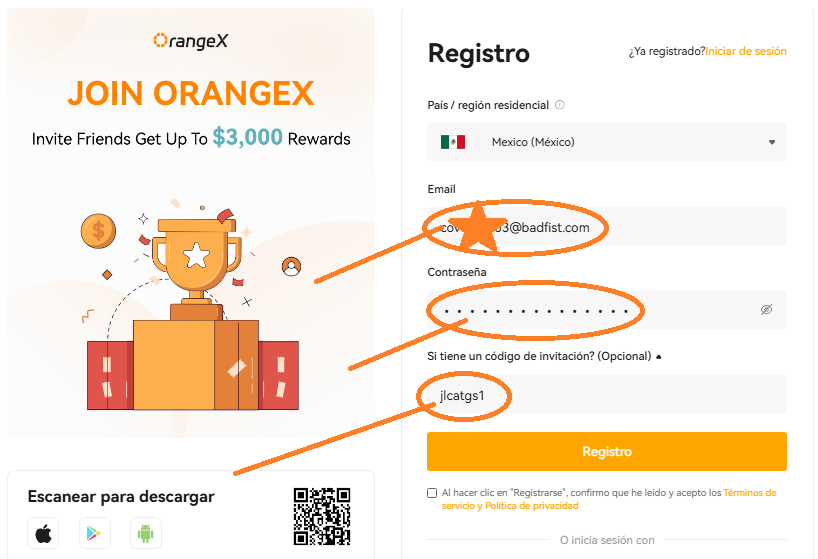 Código de Invitación OrangeX