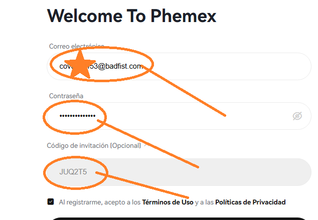 Código de Invitación Phemex